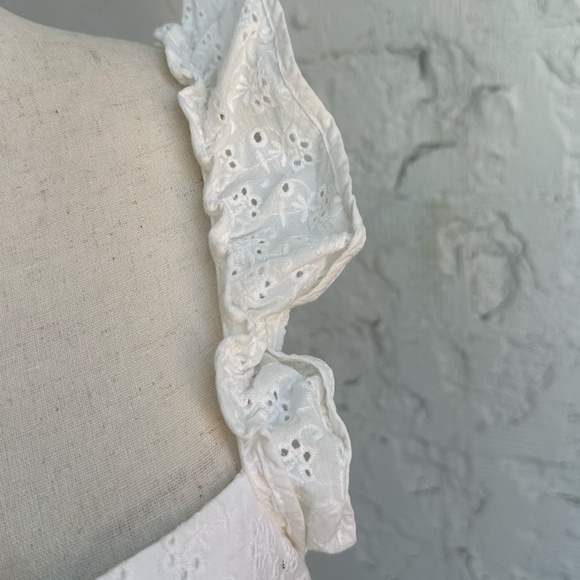 Maison Me Maisonette white ruffle sundress/maxi dress white size SMALL - Picture 5 of 10